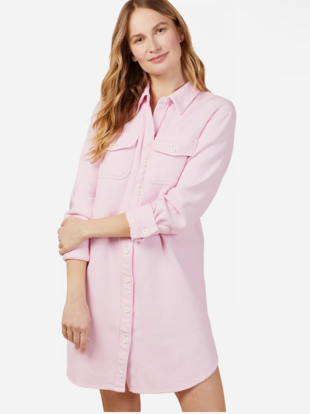 Outerknown Light Pink Shirt Dress